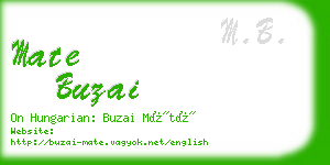 mate buzai business card